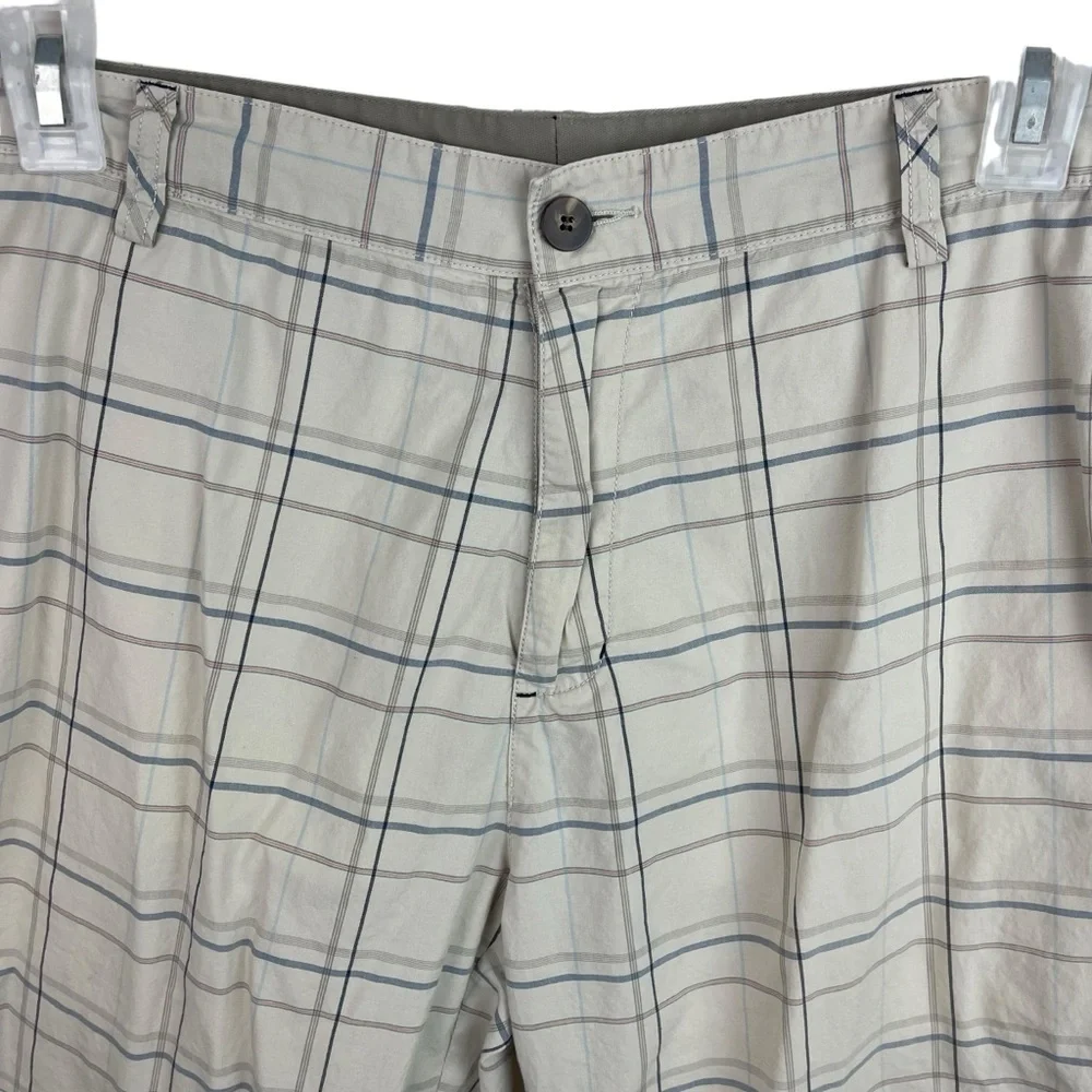 Adidas | Khaki Plaid Lightweight Golf Shorts